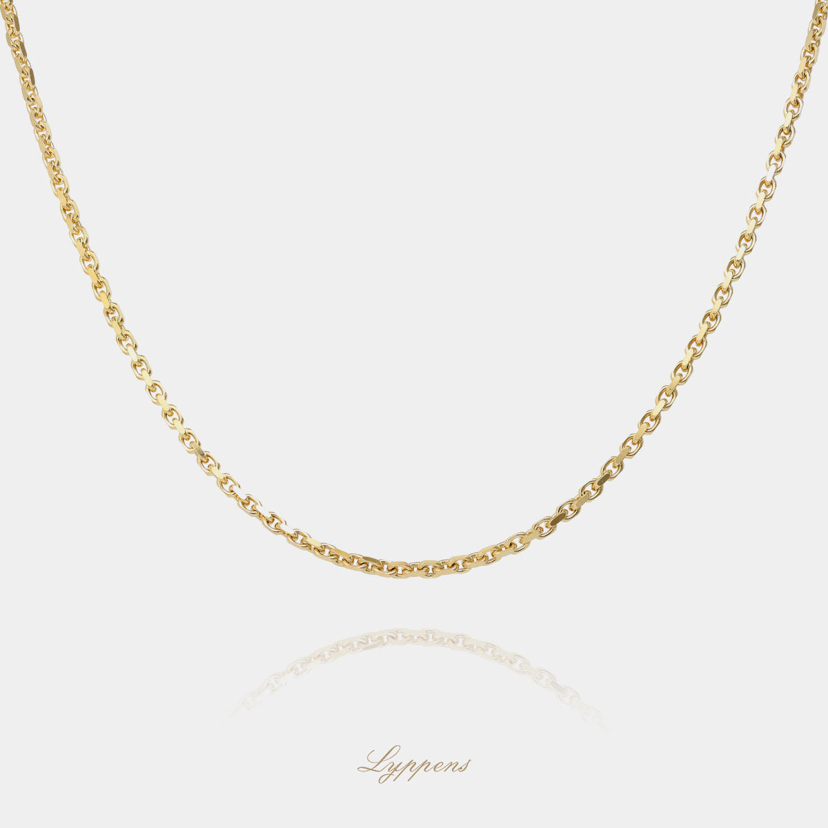 Geelgouden anker schakelcollier