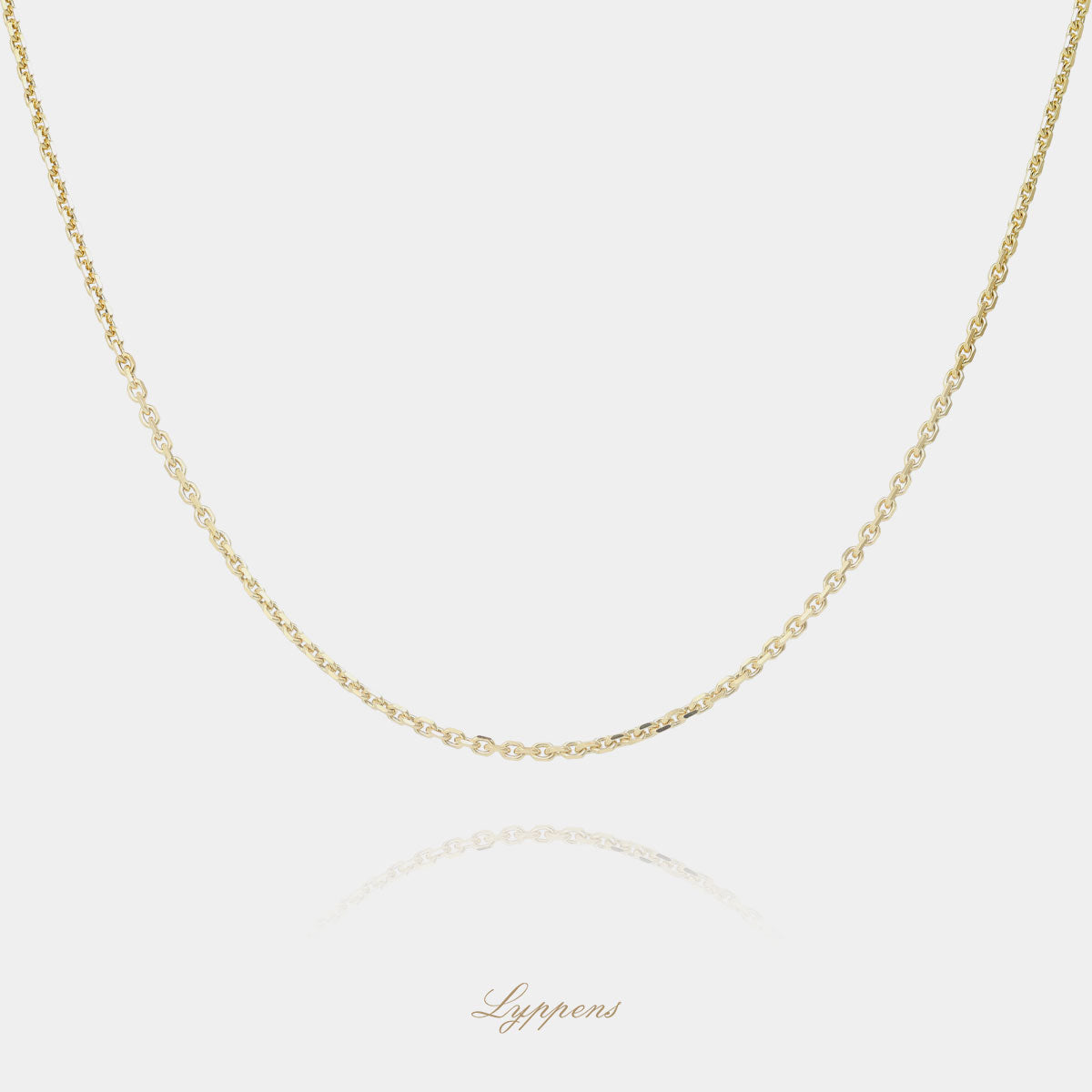 Geelgouden anker schakelcollier