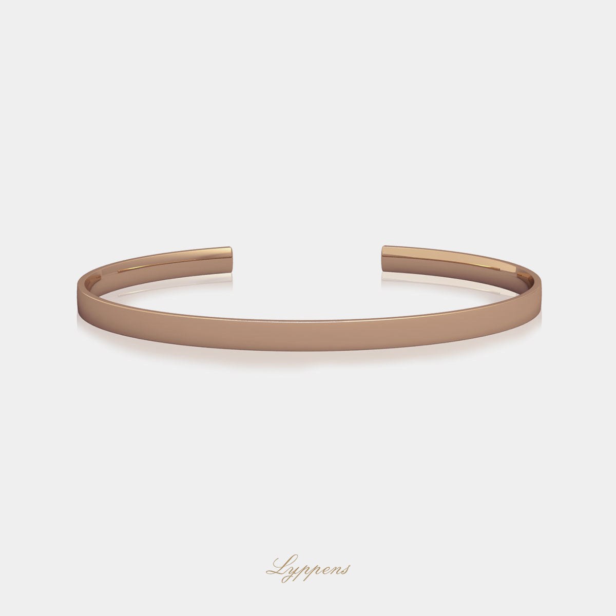 Roségouden spang armband 4mm