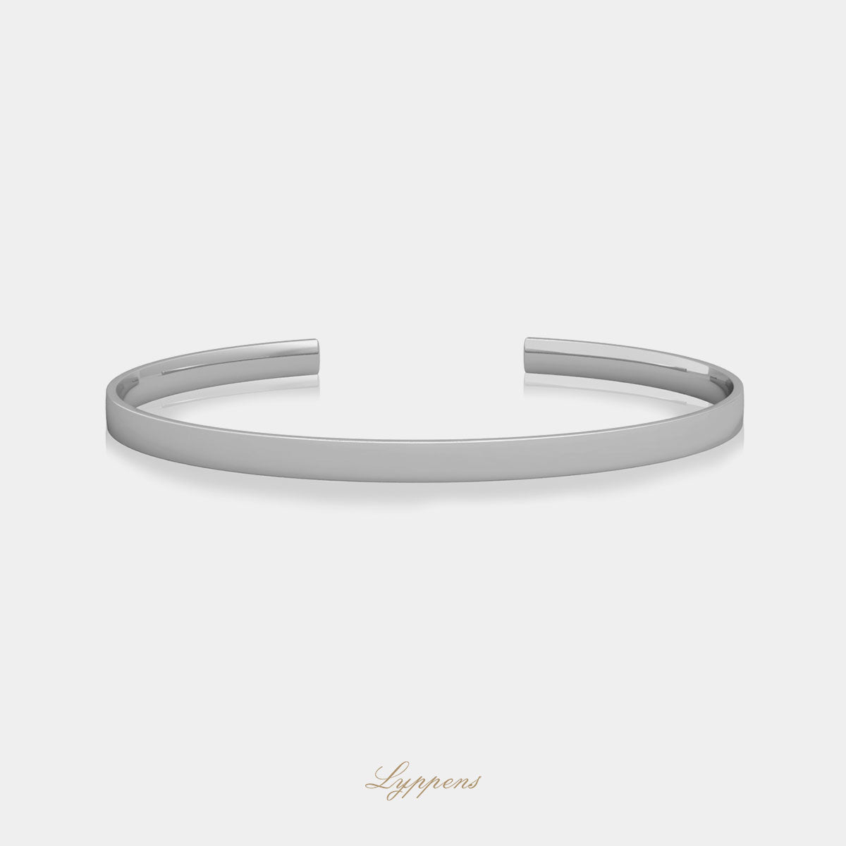 Witgouden spang armband 4mm