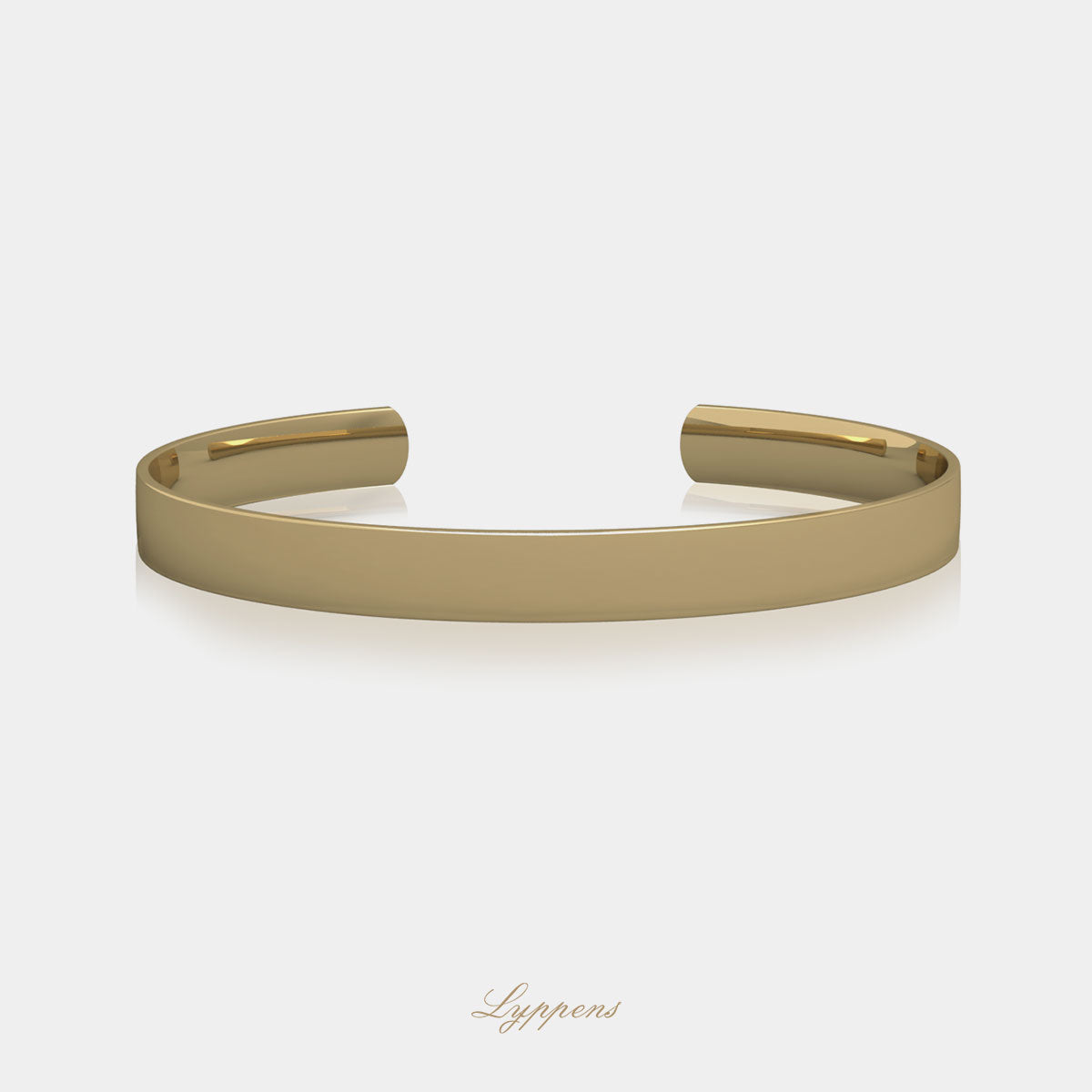 Geelgouden spang armband 7mm