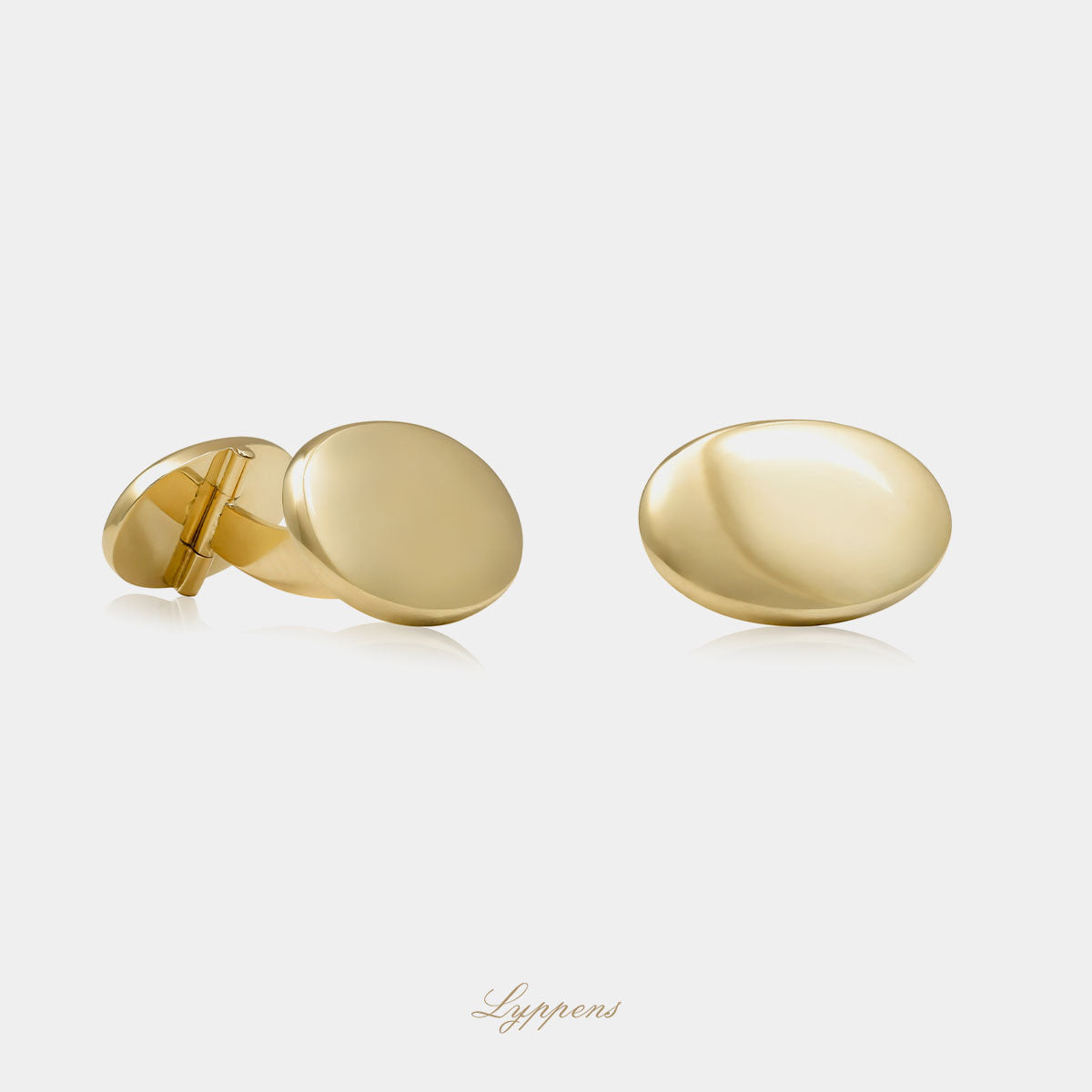 Yellow gold cufflinks
