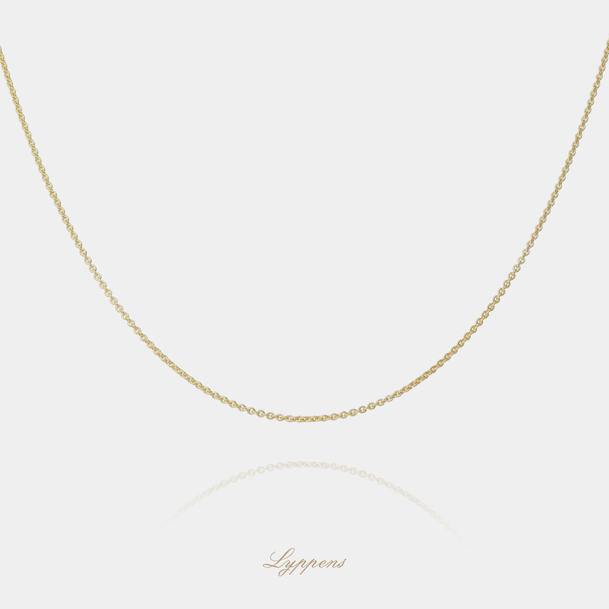 Yellow gold anchor link necklace