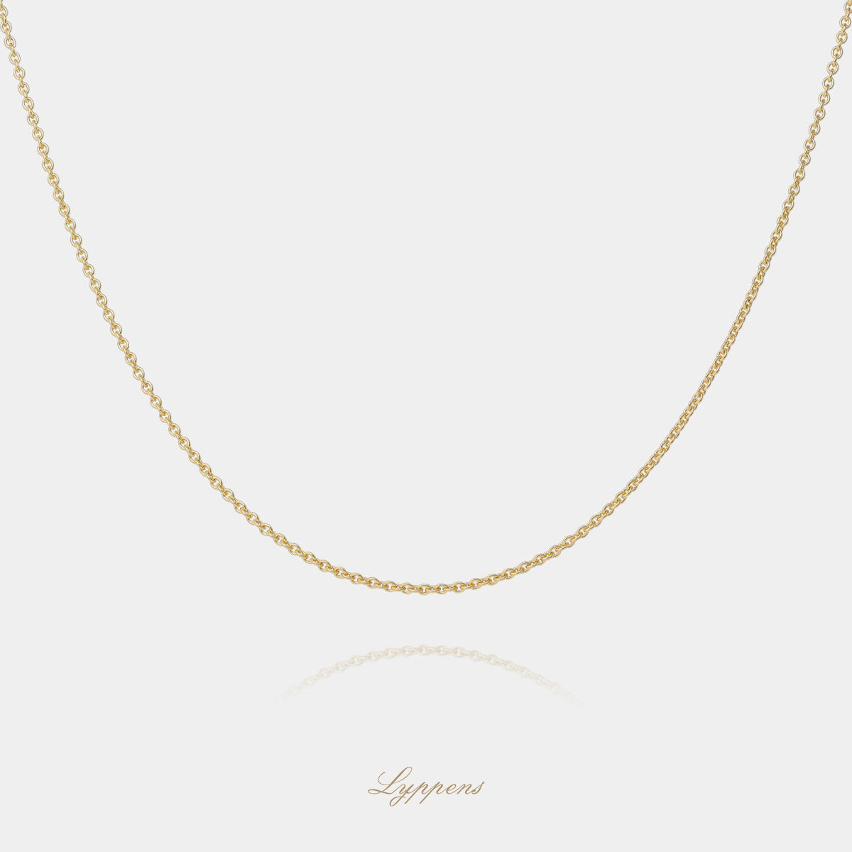 Yellow gold anchor link necklace