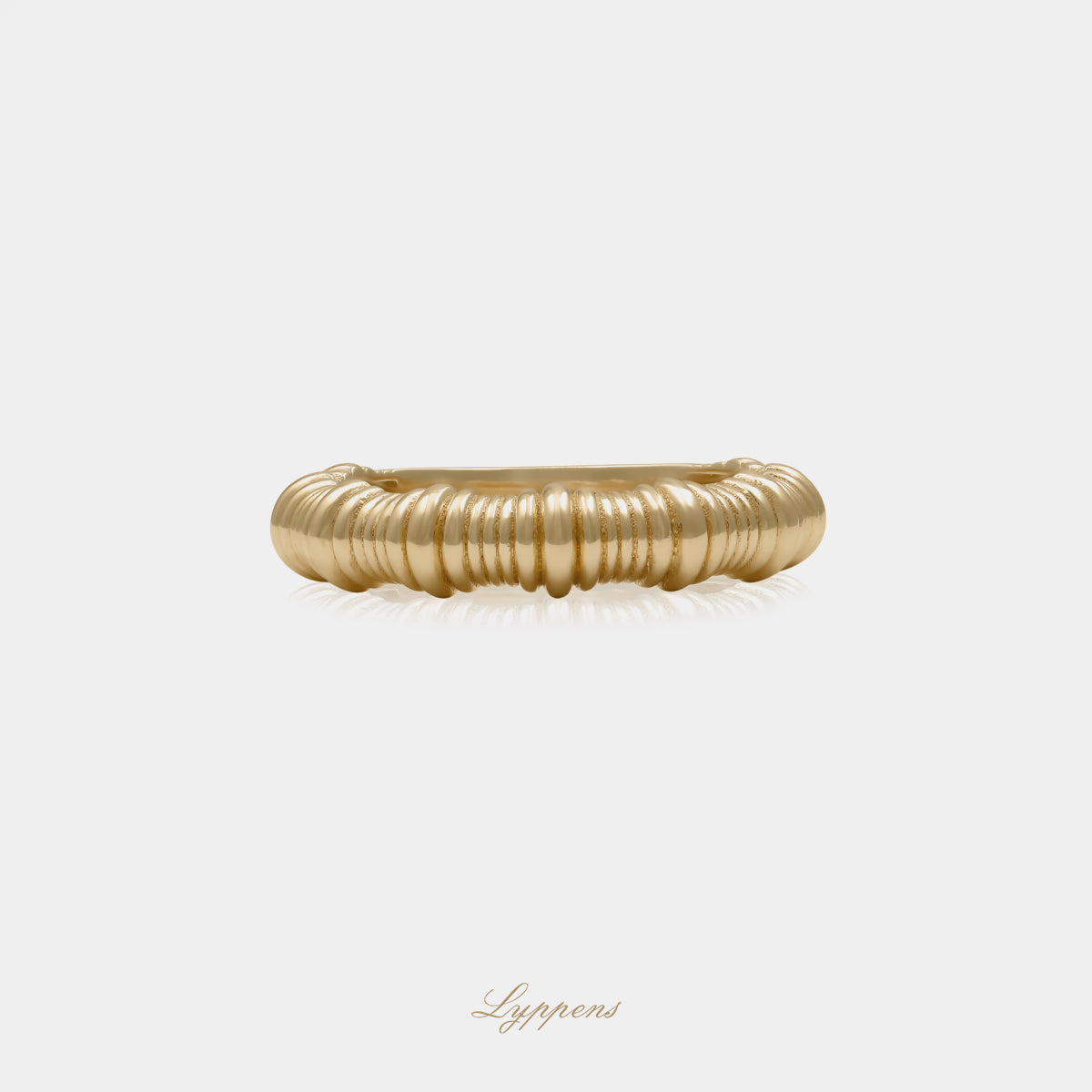 Yellow gold bamboo ring