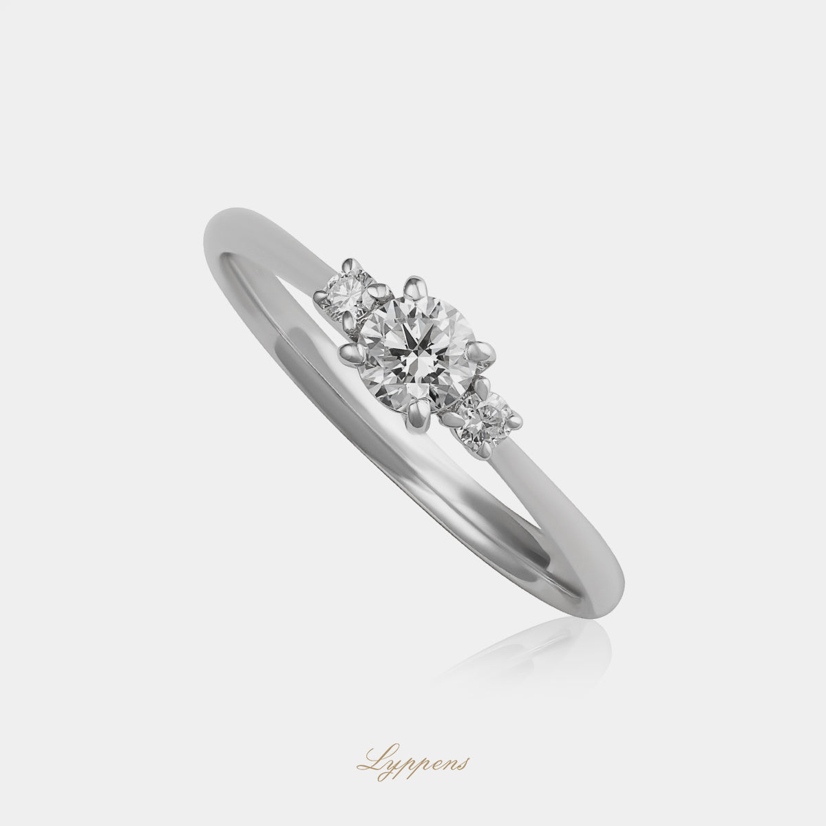 Witgouden ring met diamant