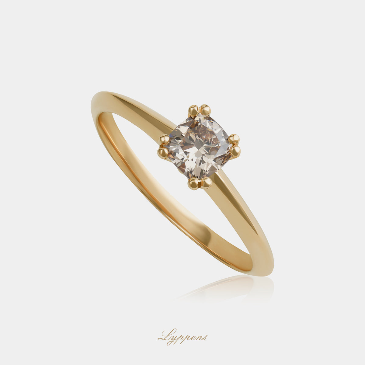 Roségouden solitair ring met diamant