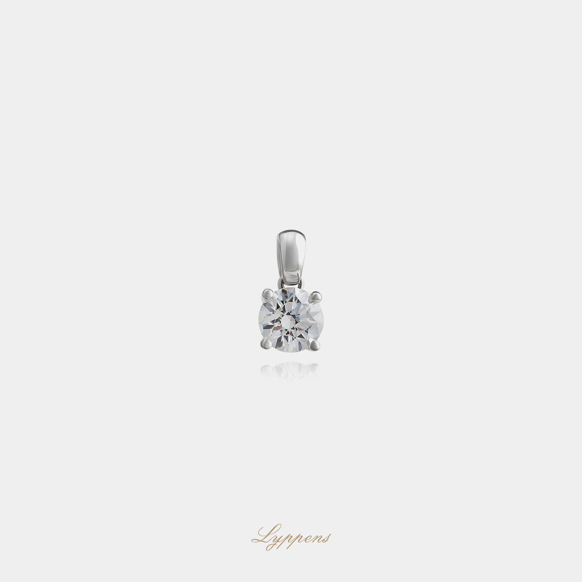 18kt witgouden solitair hanger met briljant diamant 0.61ct E P1, HRD gecertificeerd