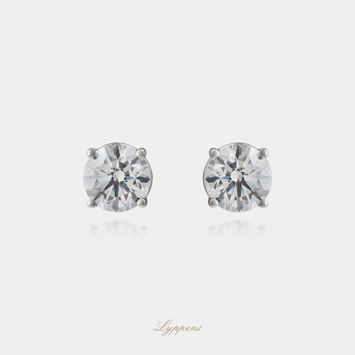 18 karaat witgouden diamant oorstekers 2.40ct briljant H VS1, vierpoots zetting, GIA gecertificeerd