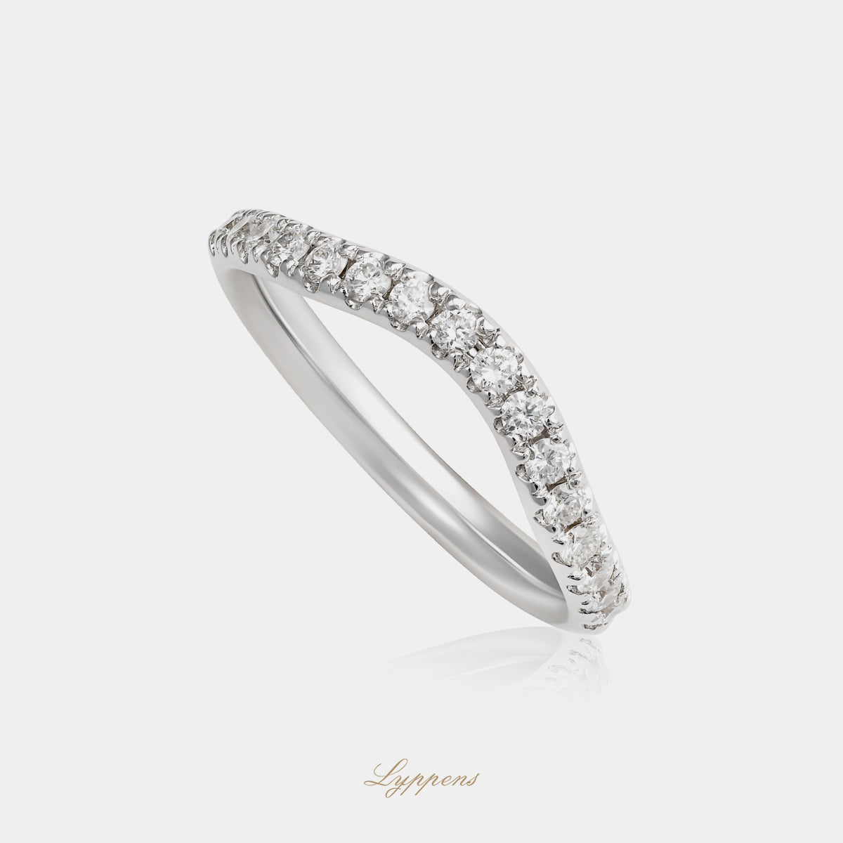 White gold half eternity ring with diamonds 0.35ct