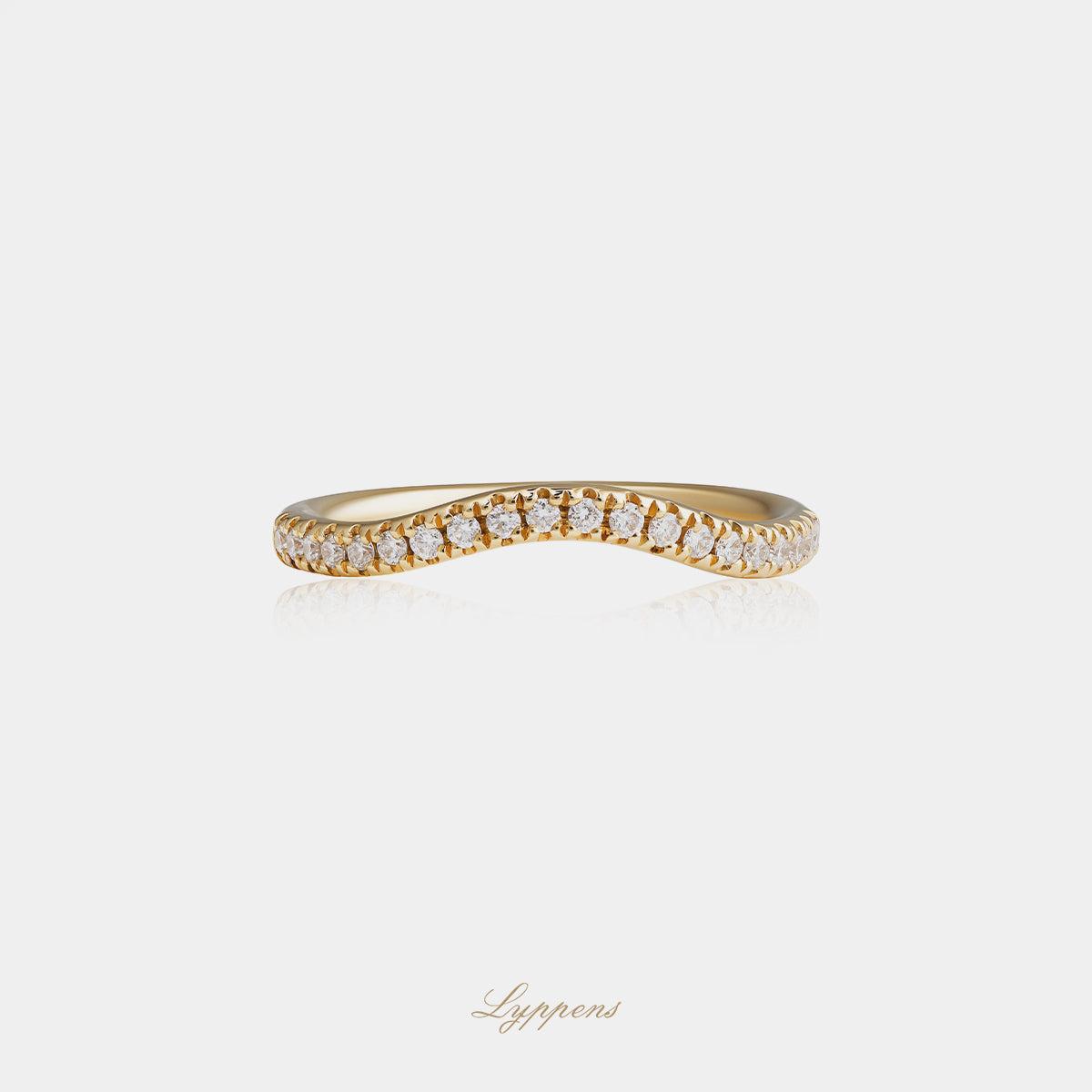 Geelgouden rijring met diamant 0.19ct