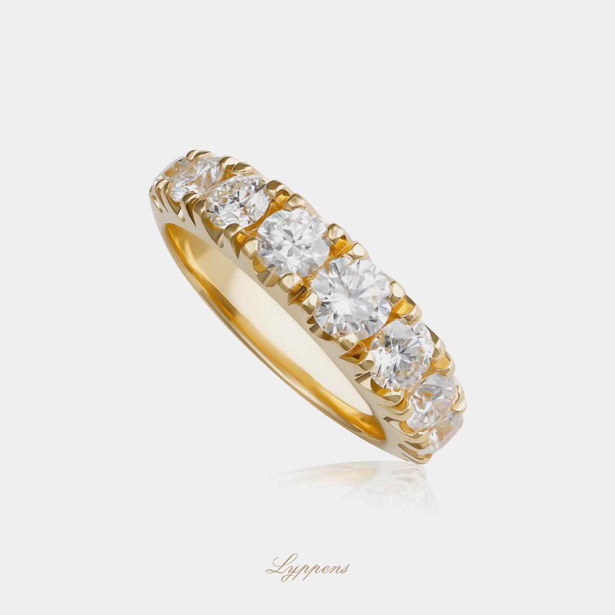 Geelgouden rijring met diamant 2.00ct