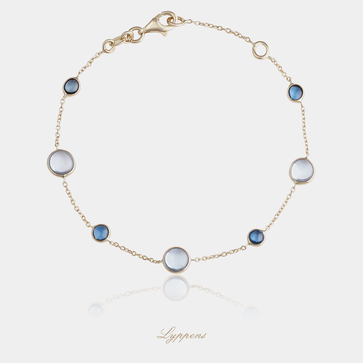 Geelgouden armband met topaas