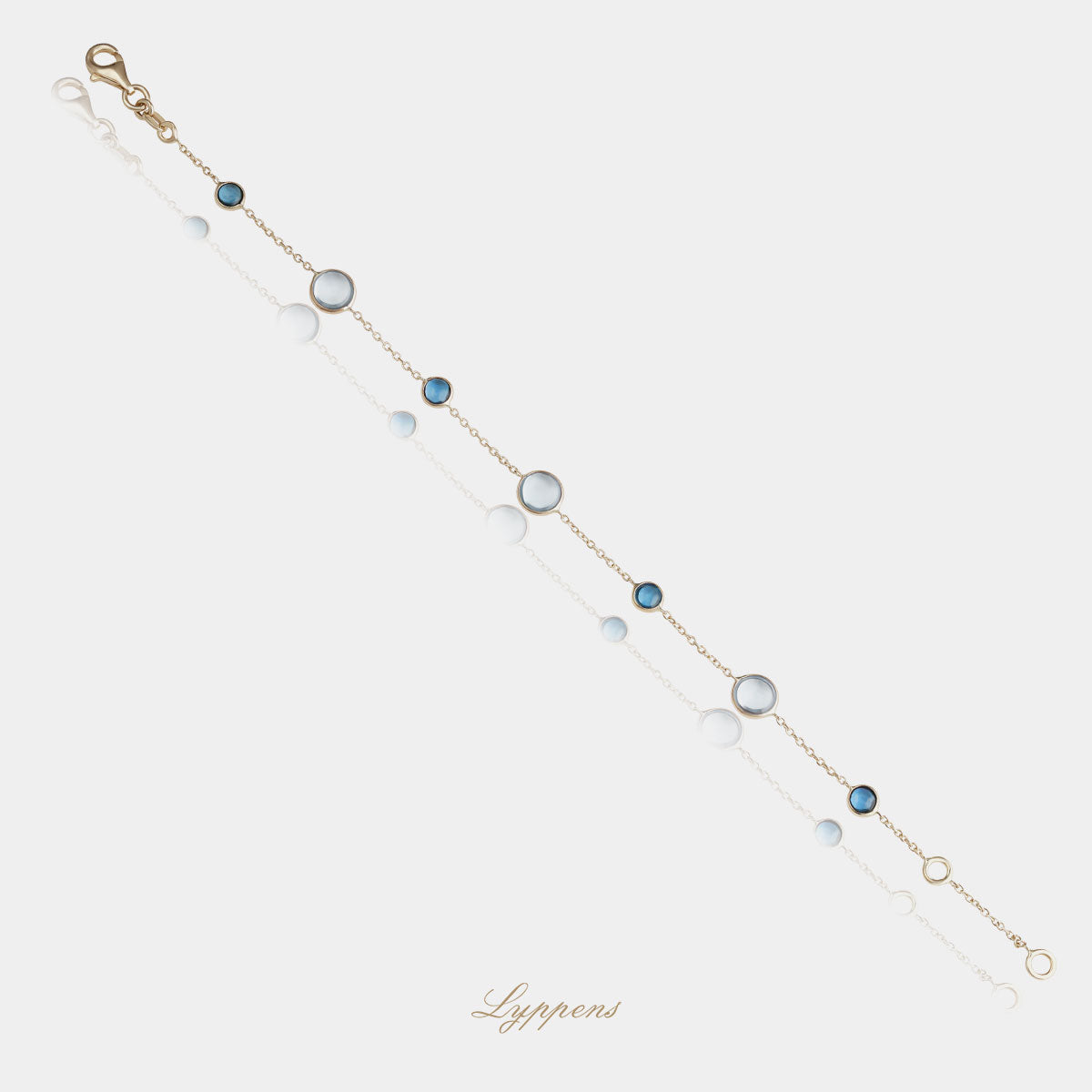 Geelgouden armband met topaas