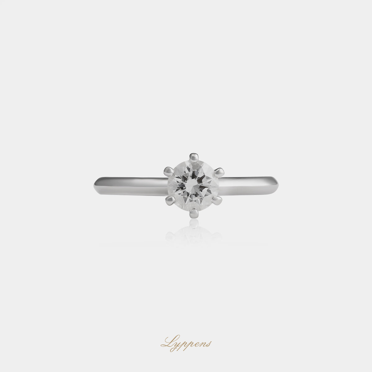 Witgouden solitair ring met diamant