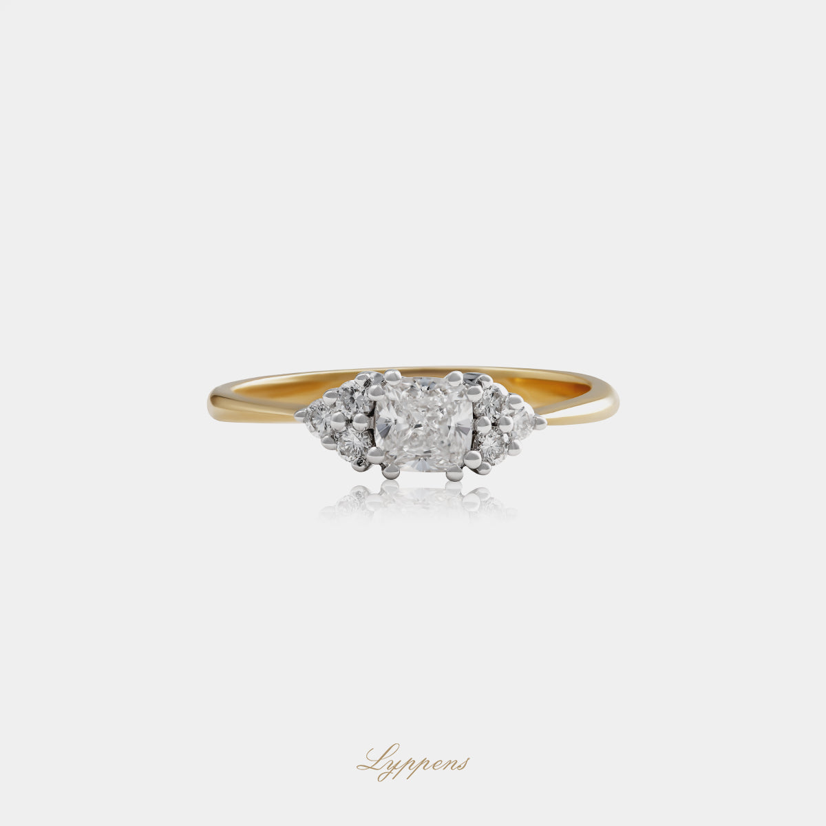 Geelgouden ring met diamant