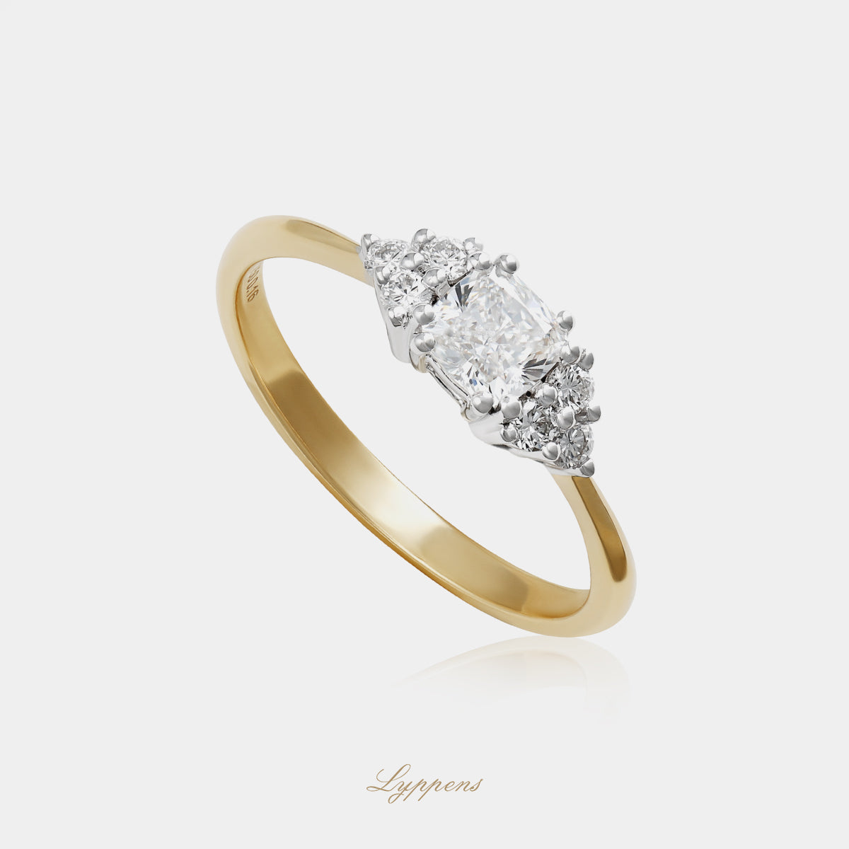Geelgouden ring met diamant