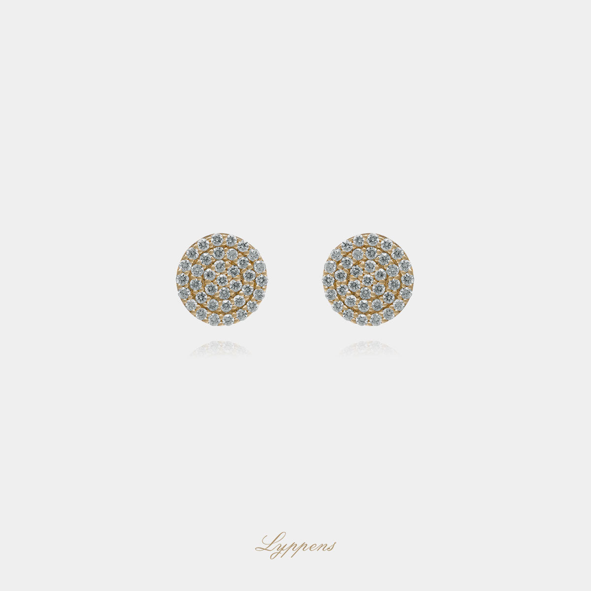 Yellow gold earrings with diamonds