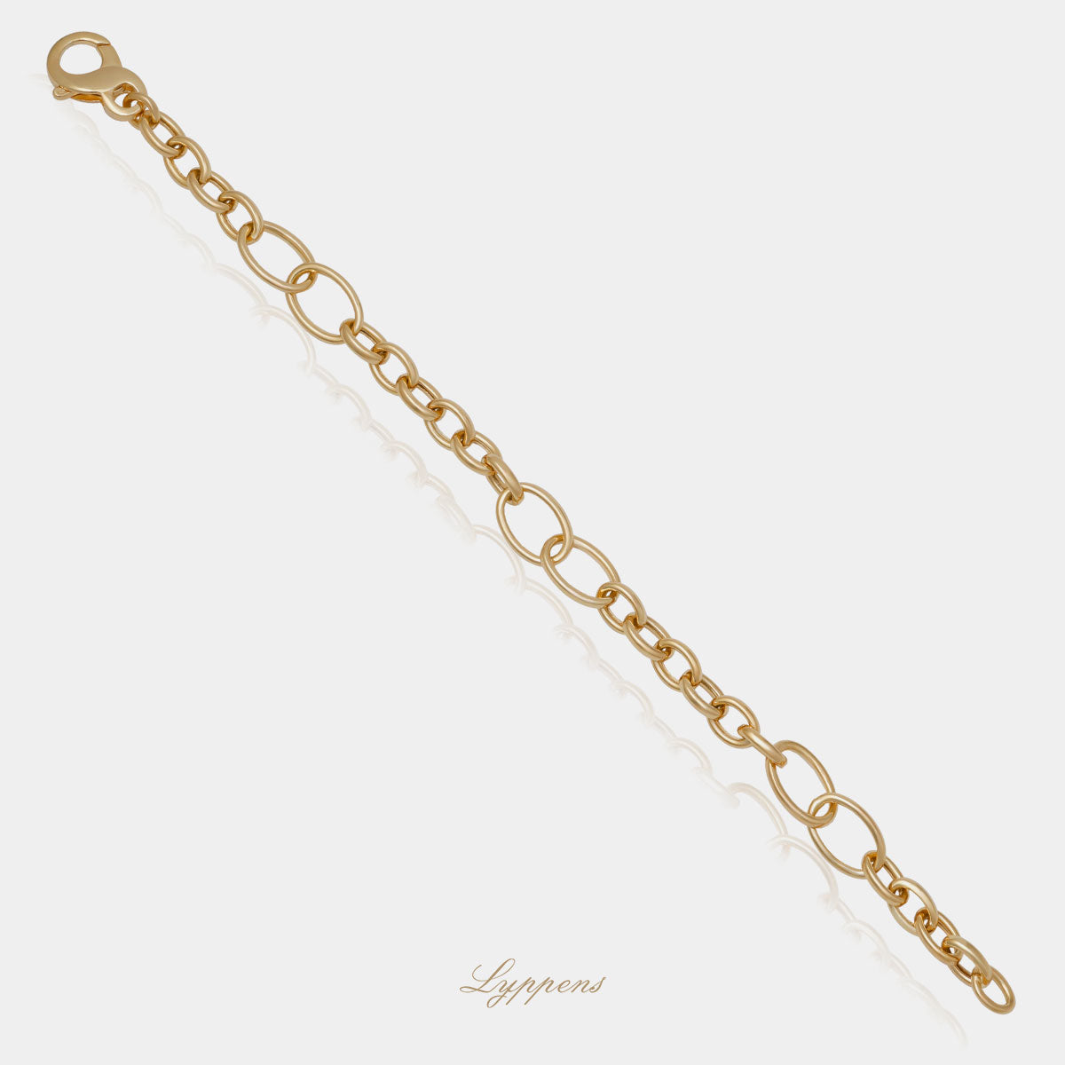 Yellow gold fantasy link bracelet