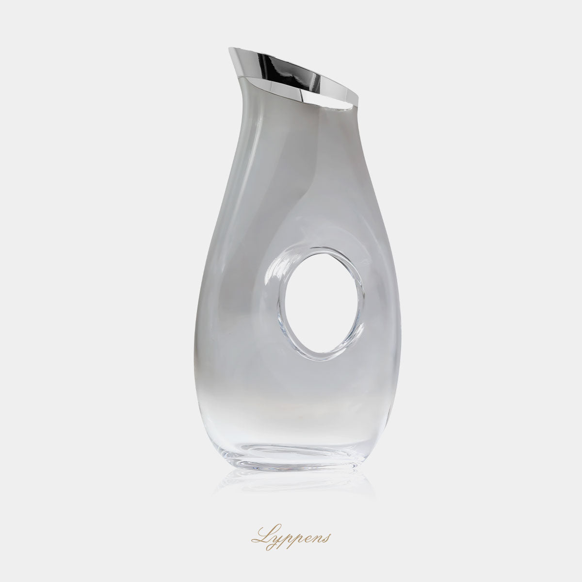 Crystal with silver water jug