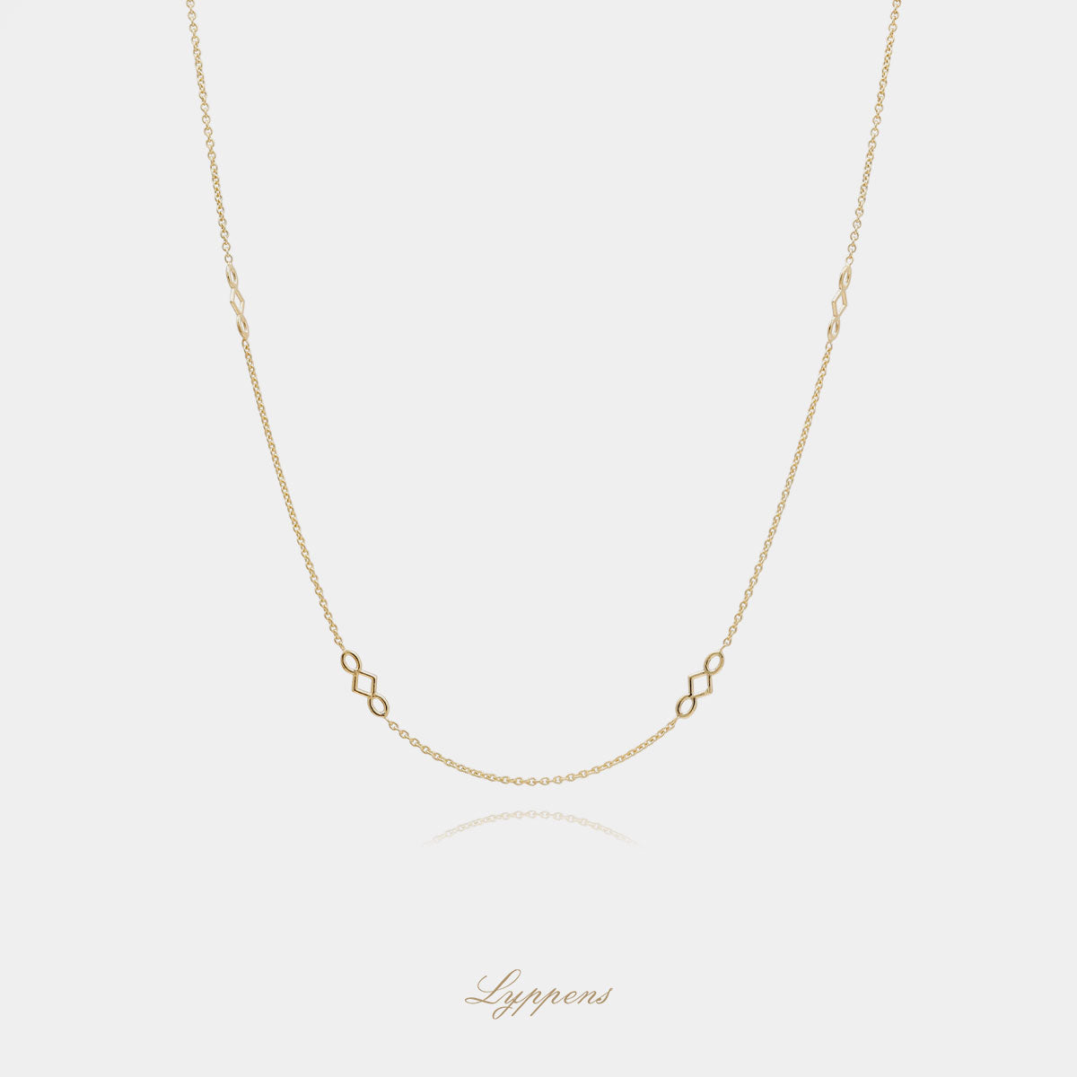 Geelgouden fantasie collier