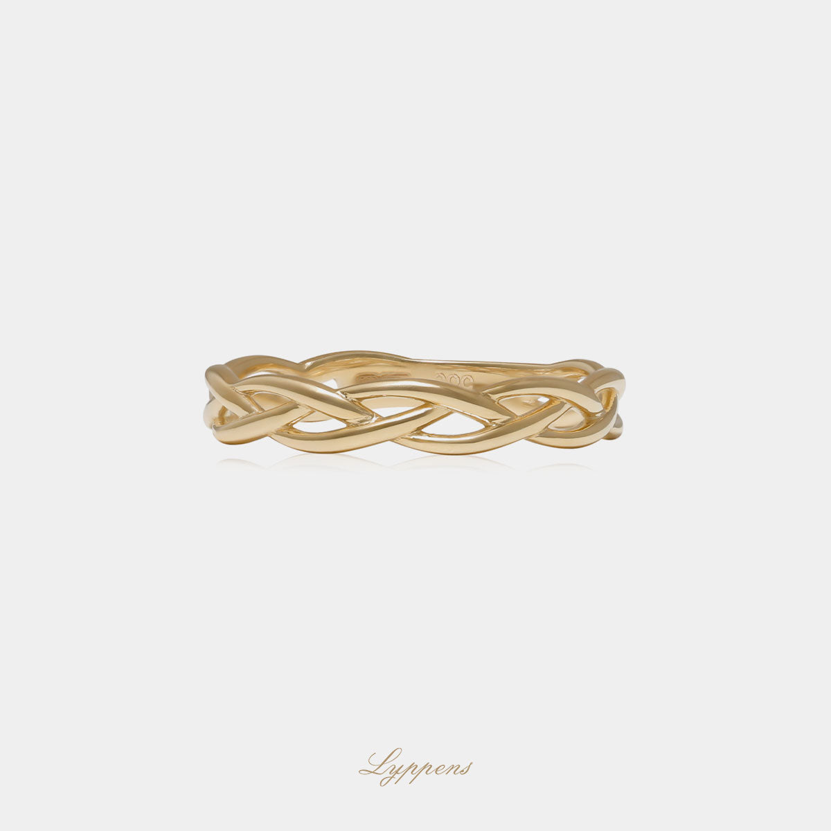 Geelgouden gevlochten ring