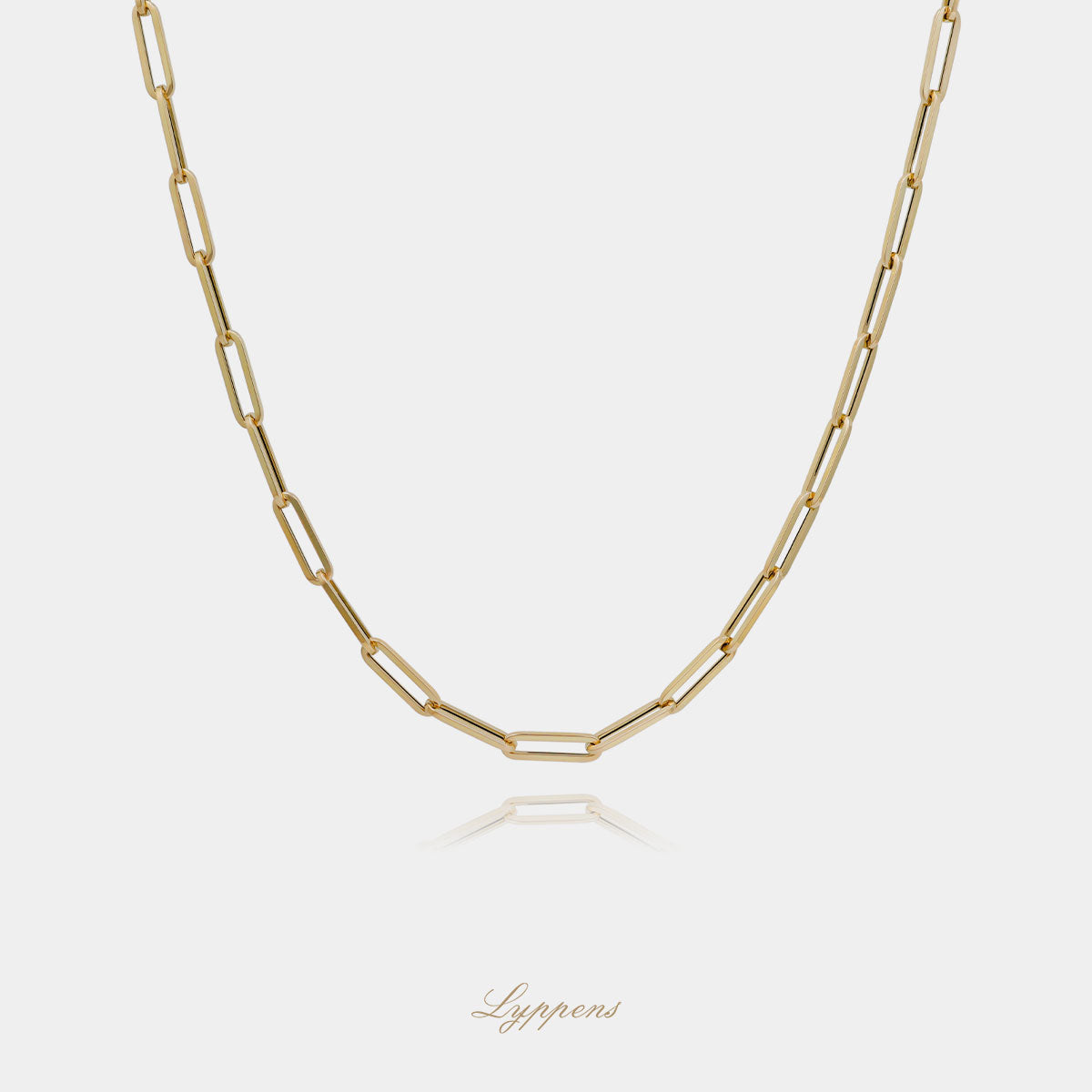Geelgouden closed forever schakelcollier.