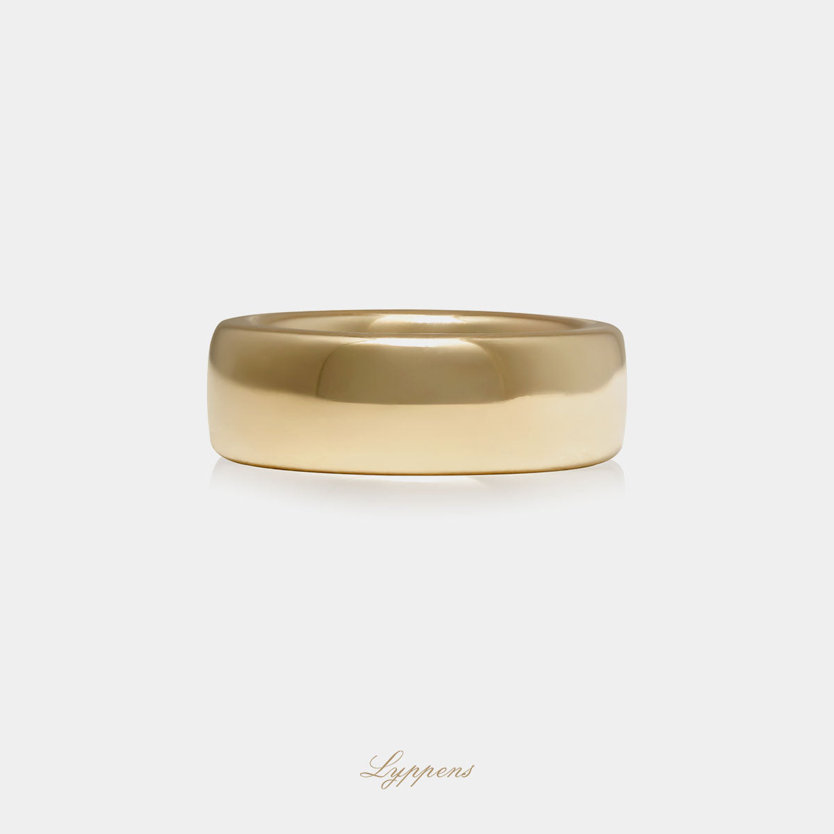 Geelgouden bolle rechte ring