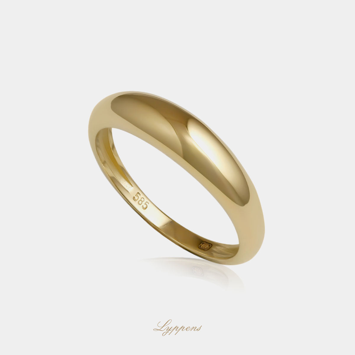 Yellow gold dome ring