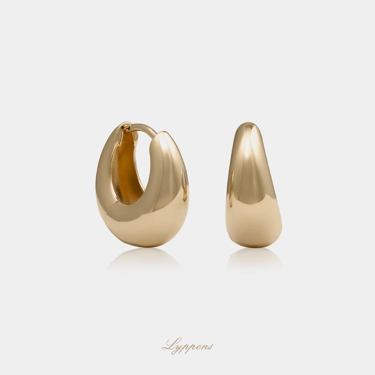 14kt geelgouden oorringen deze oorbellen hebben een grote van 18mm