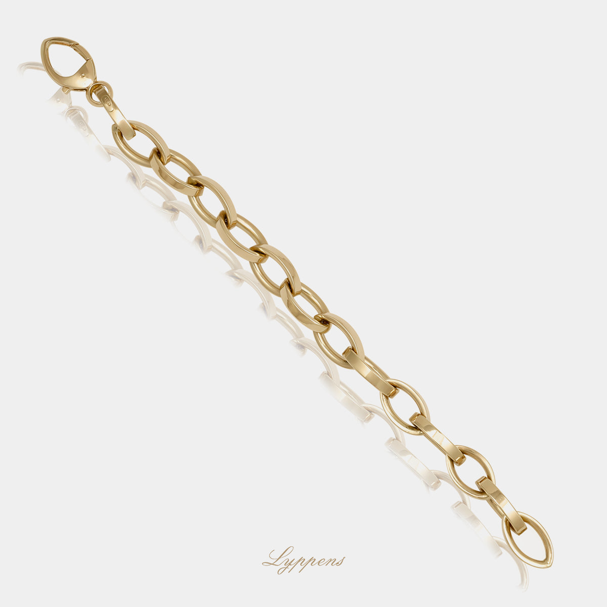 Yellow gold fantasy link bracelet