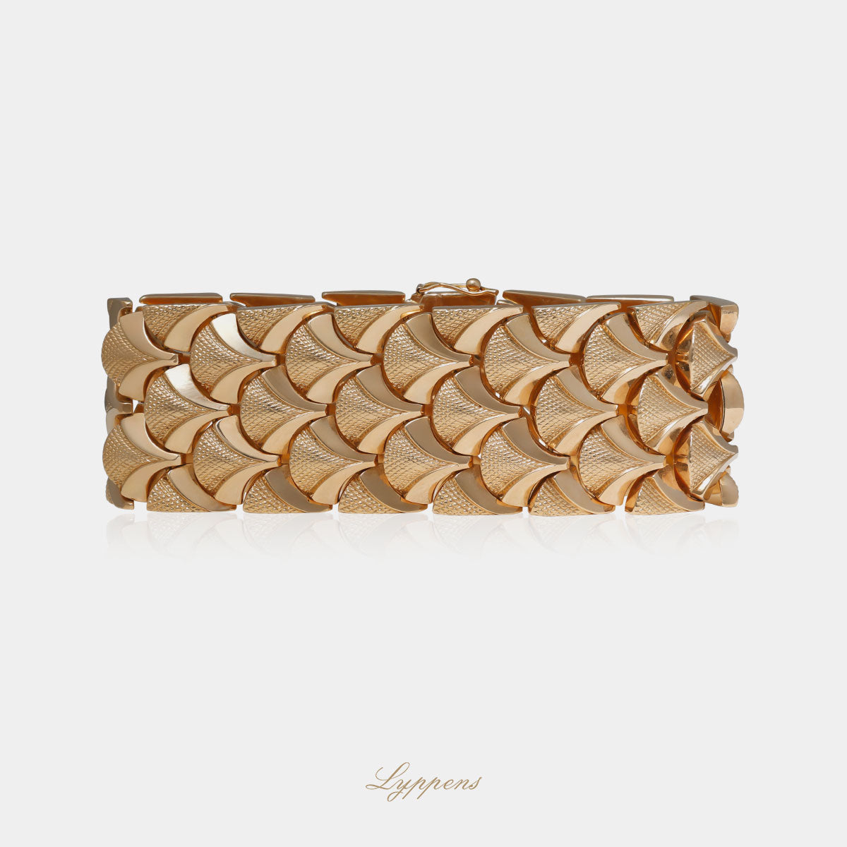 Rose gold vintage 1950s link bracelet