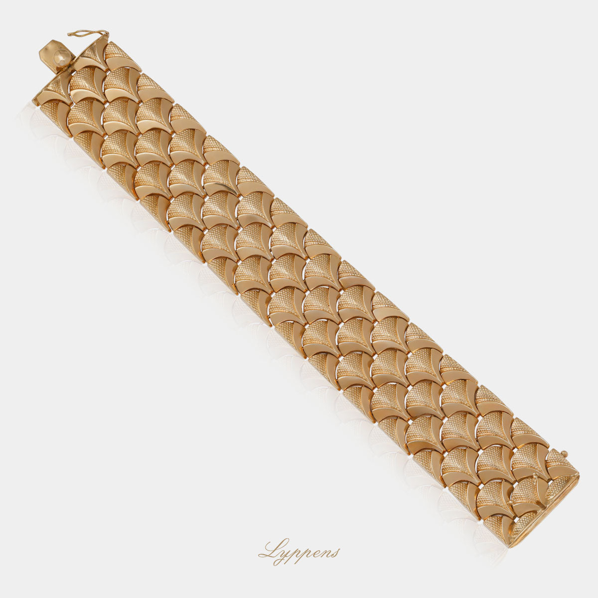 Rose gold vintage 1950s link bracelet