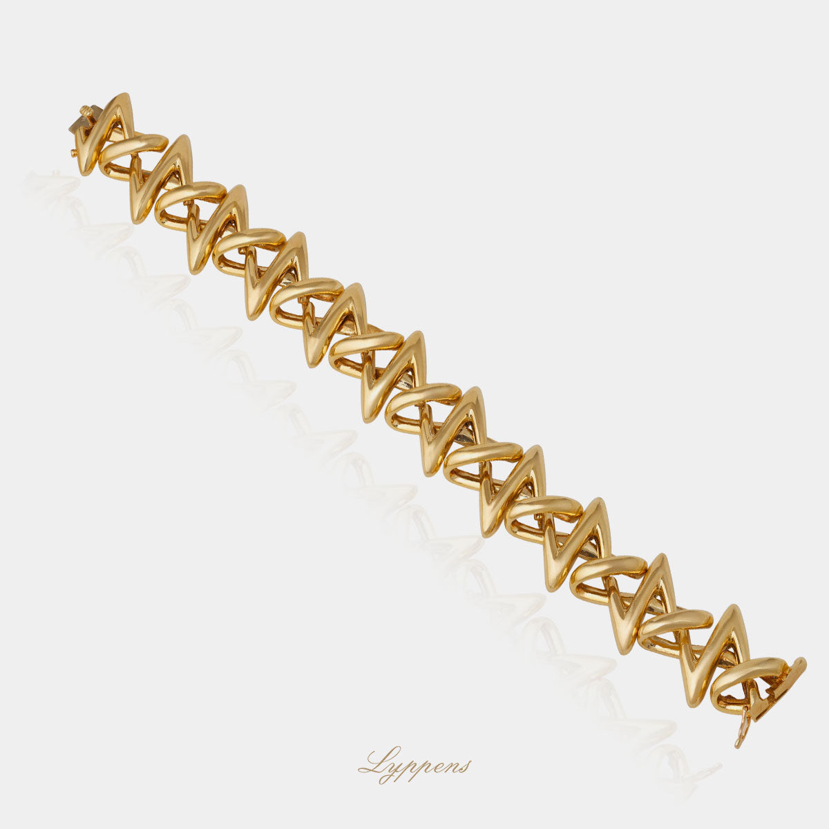 Geelgouden vintage jaren '80 armband van 21cm.