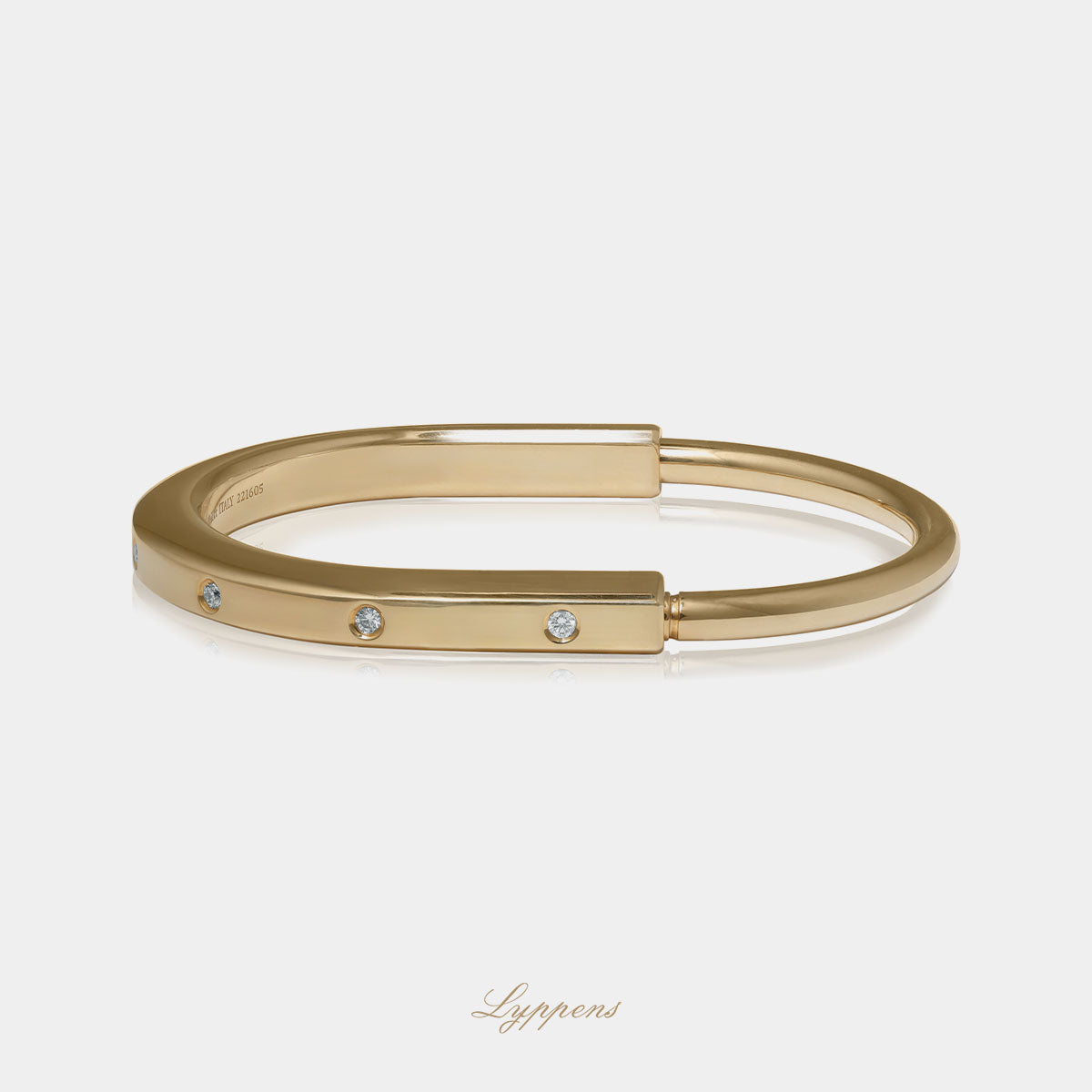 Tiffany Locks Bangle Tiffany 18K Yellow Gold Lock Bangle Bracelet