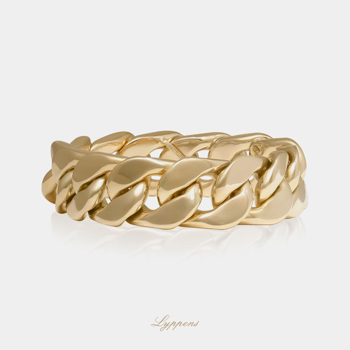 Yellow gold vintage curb link bracelet