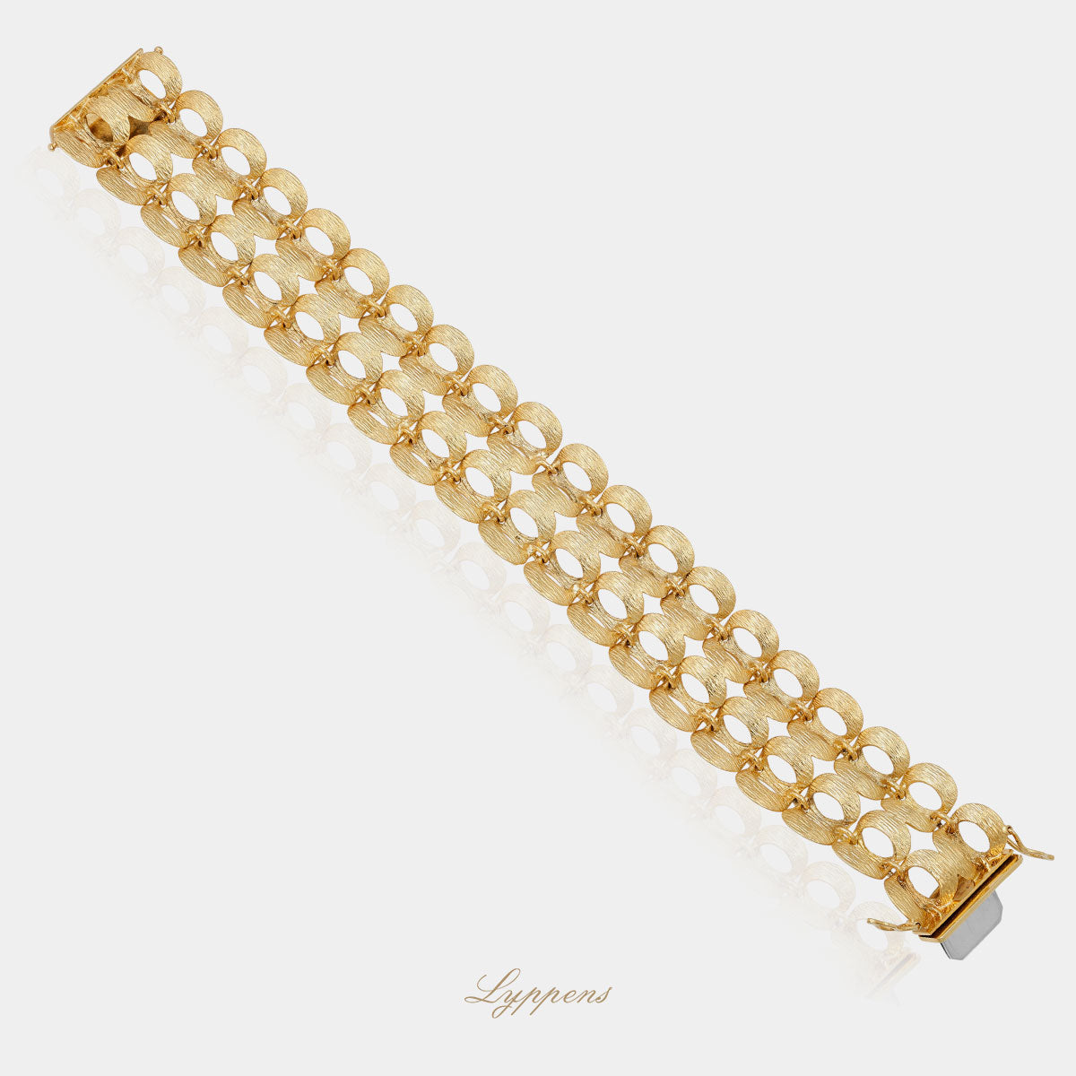 geelgouden vintage jaren ‘70 schakelarmband