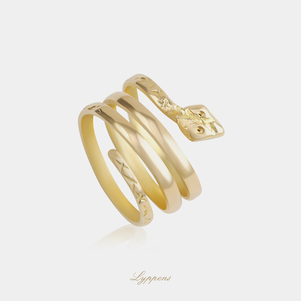 Geelgouden vintage slang ring