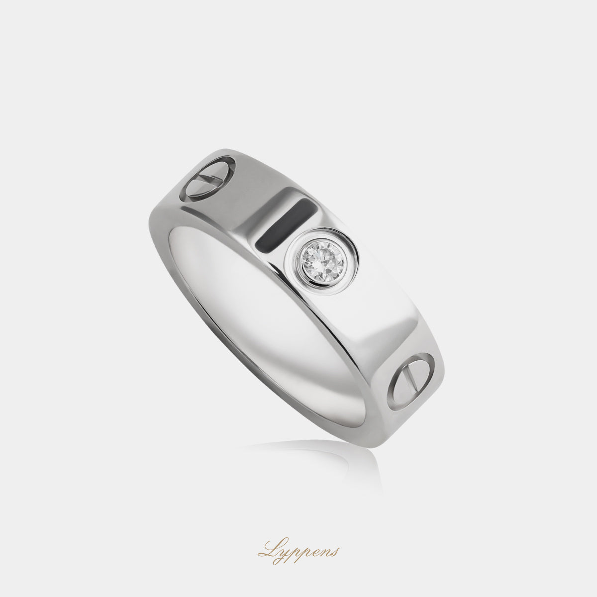 White gold Cartier LOVE-ring with diamonds