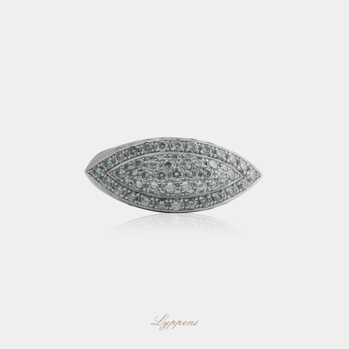 Witgouden vintage ring met diamant