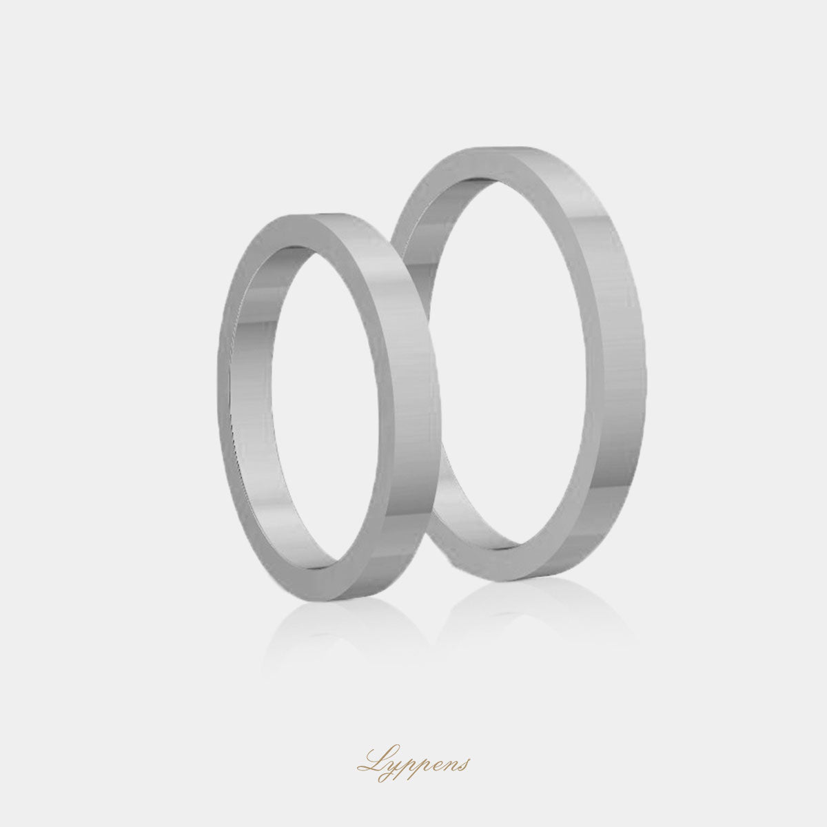 Witgouden trouwring model A 2.5mm