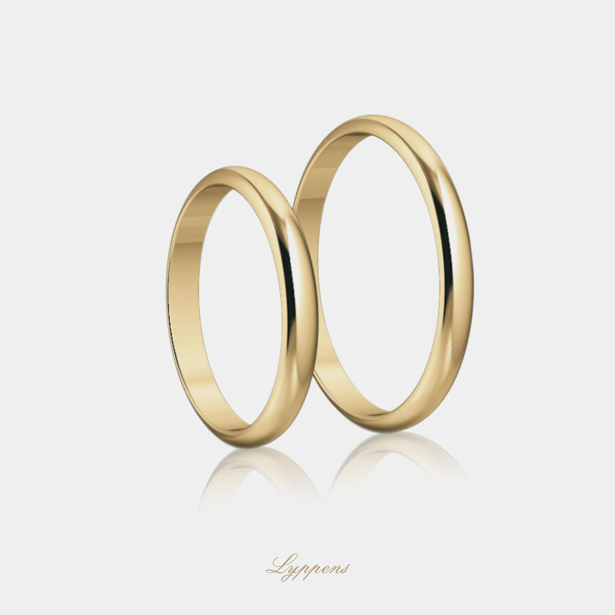 18kt geelgouden trouwring model B 2.5mm breed
