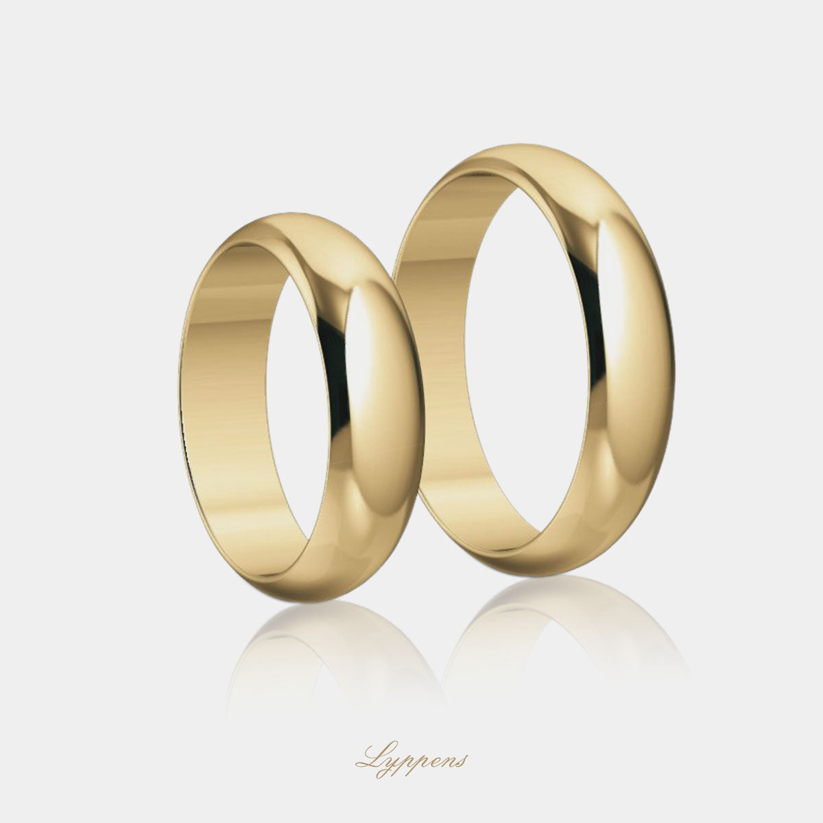 18kt geelgouden trouwring model B 5mm breed