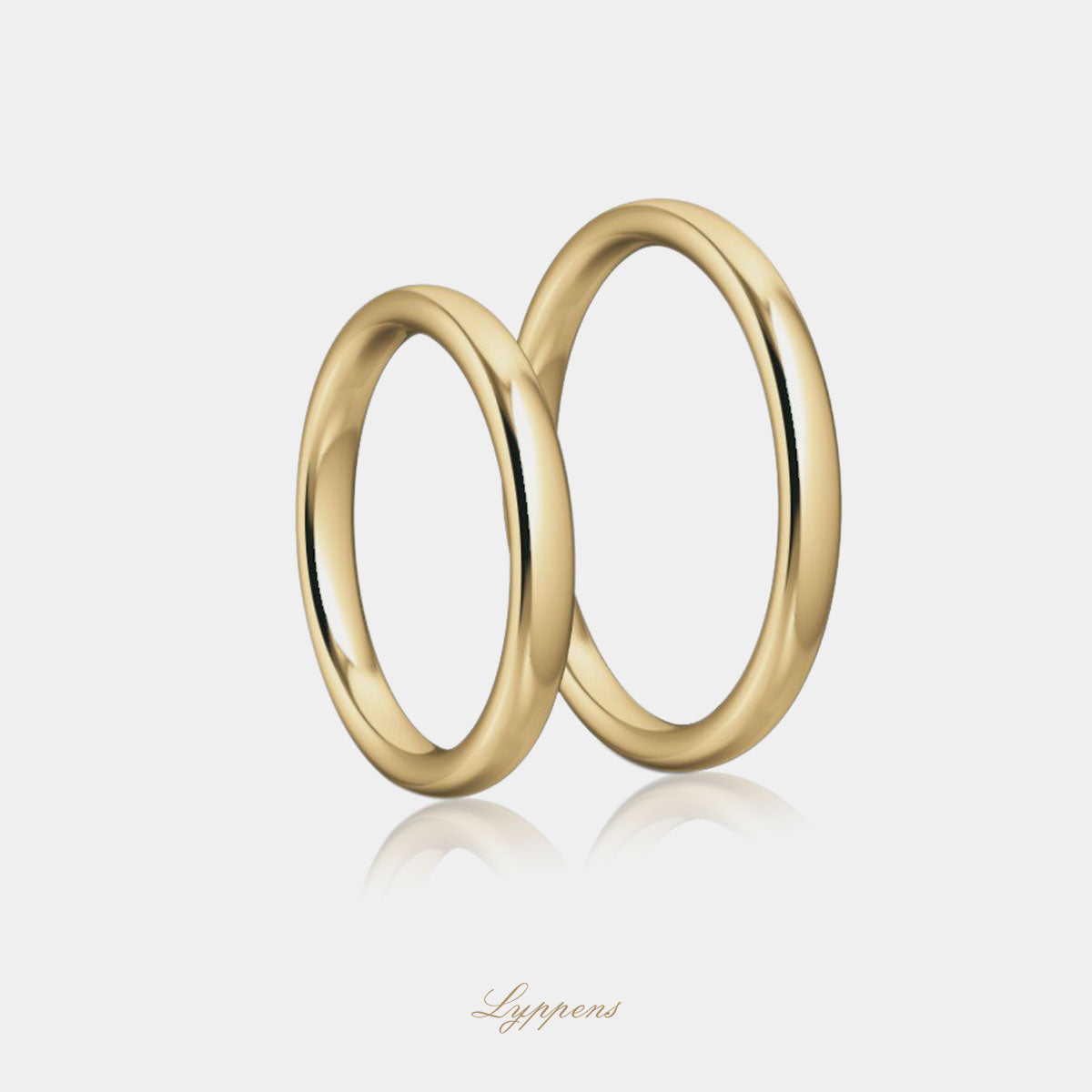 18kt geelgouden trouwring model D 2.5mm breed
