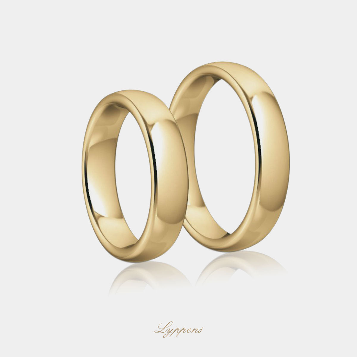 18kt geelgouden trouwring model D 4.5mm breed