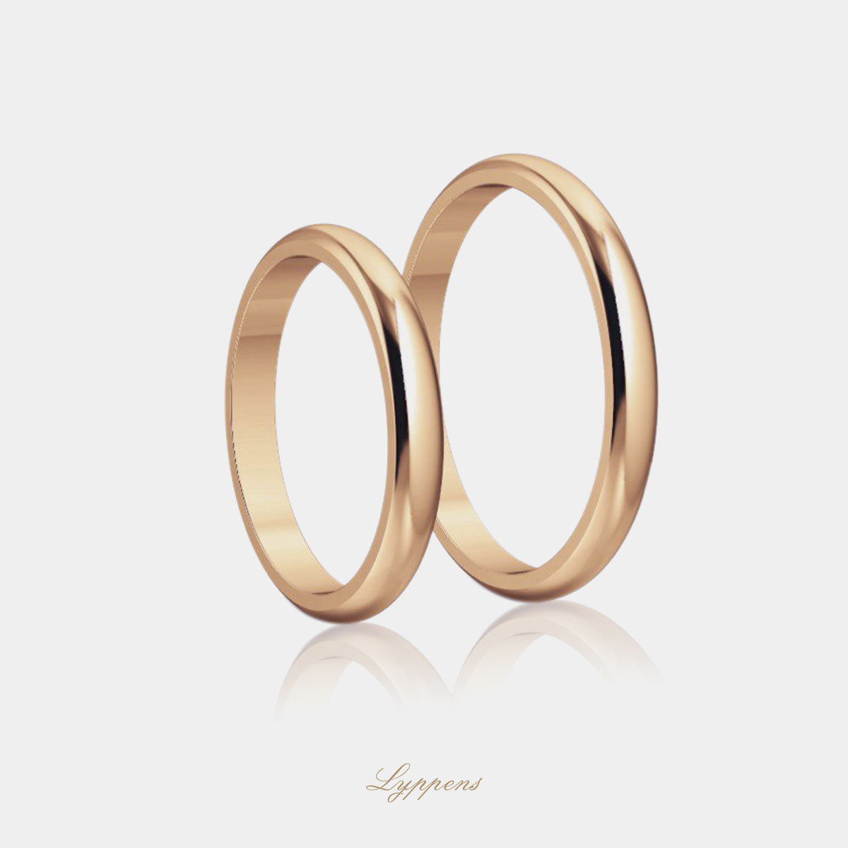 Roségouden trouwring model E 2.5mm