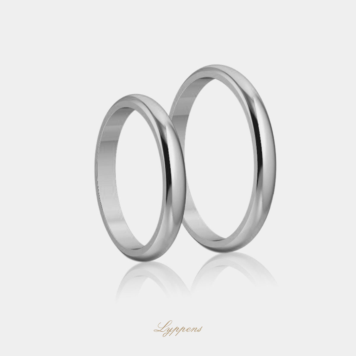 Witgouden trouwring model E 2.5mm