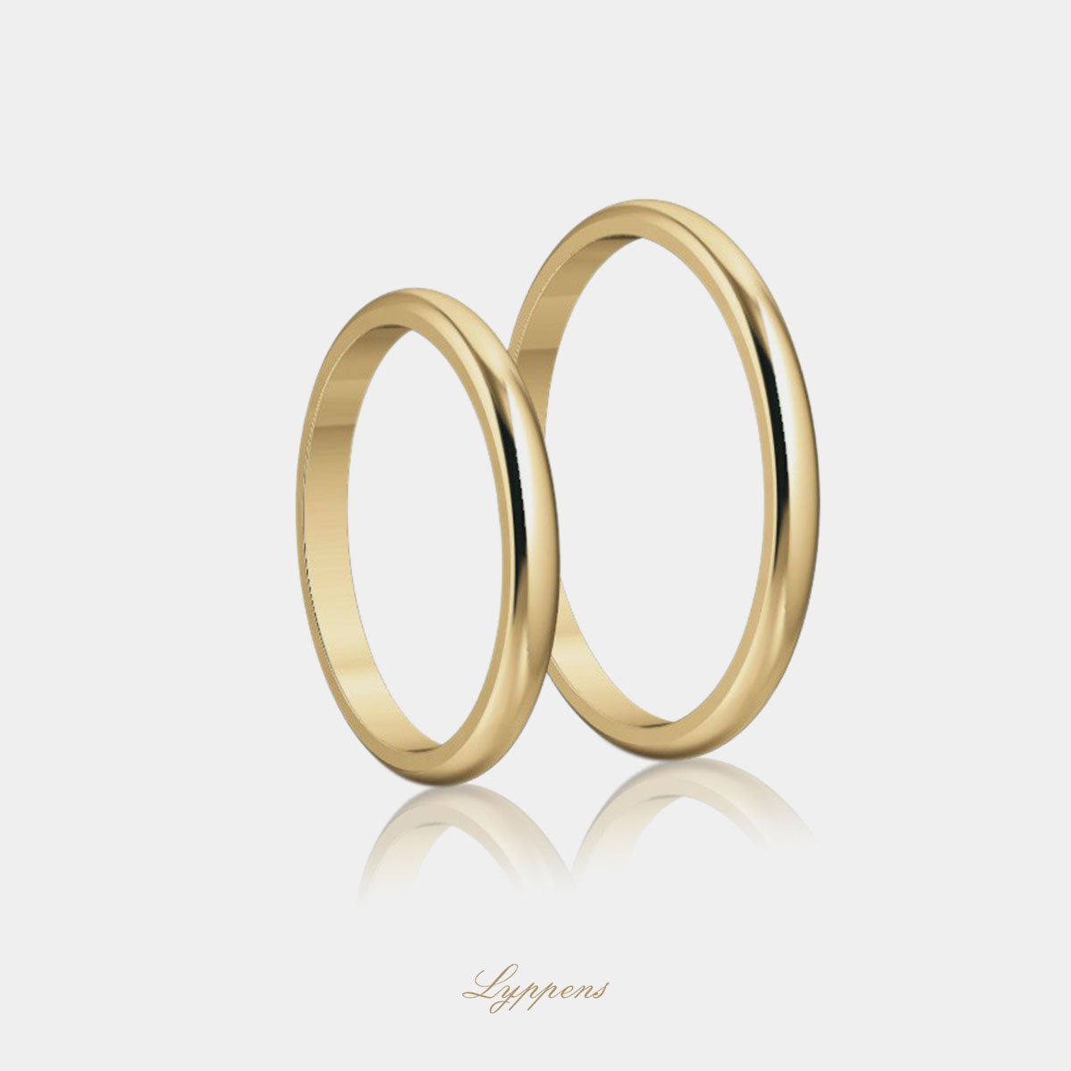 Geelgouden trouwring model E 2mm