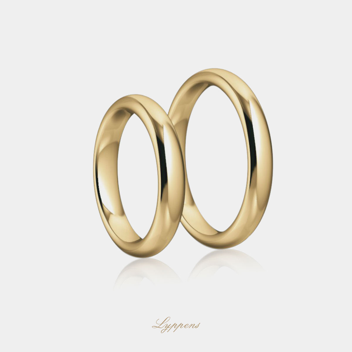 Yellow gold wedding band model P 3.5mm