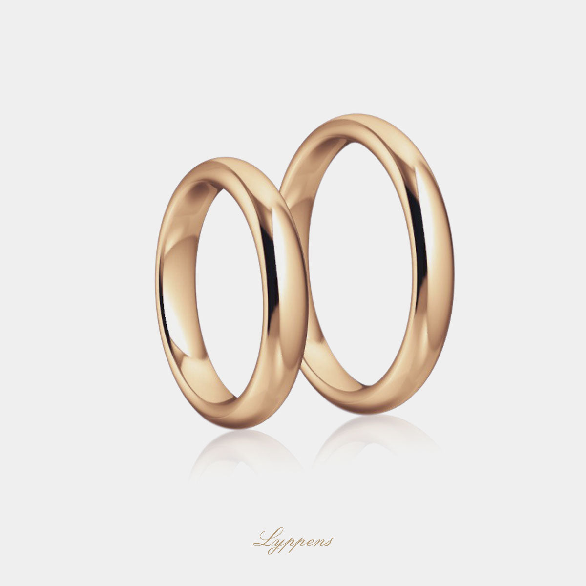 18kt roségouden trouwring model P 3.5mm